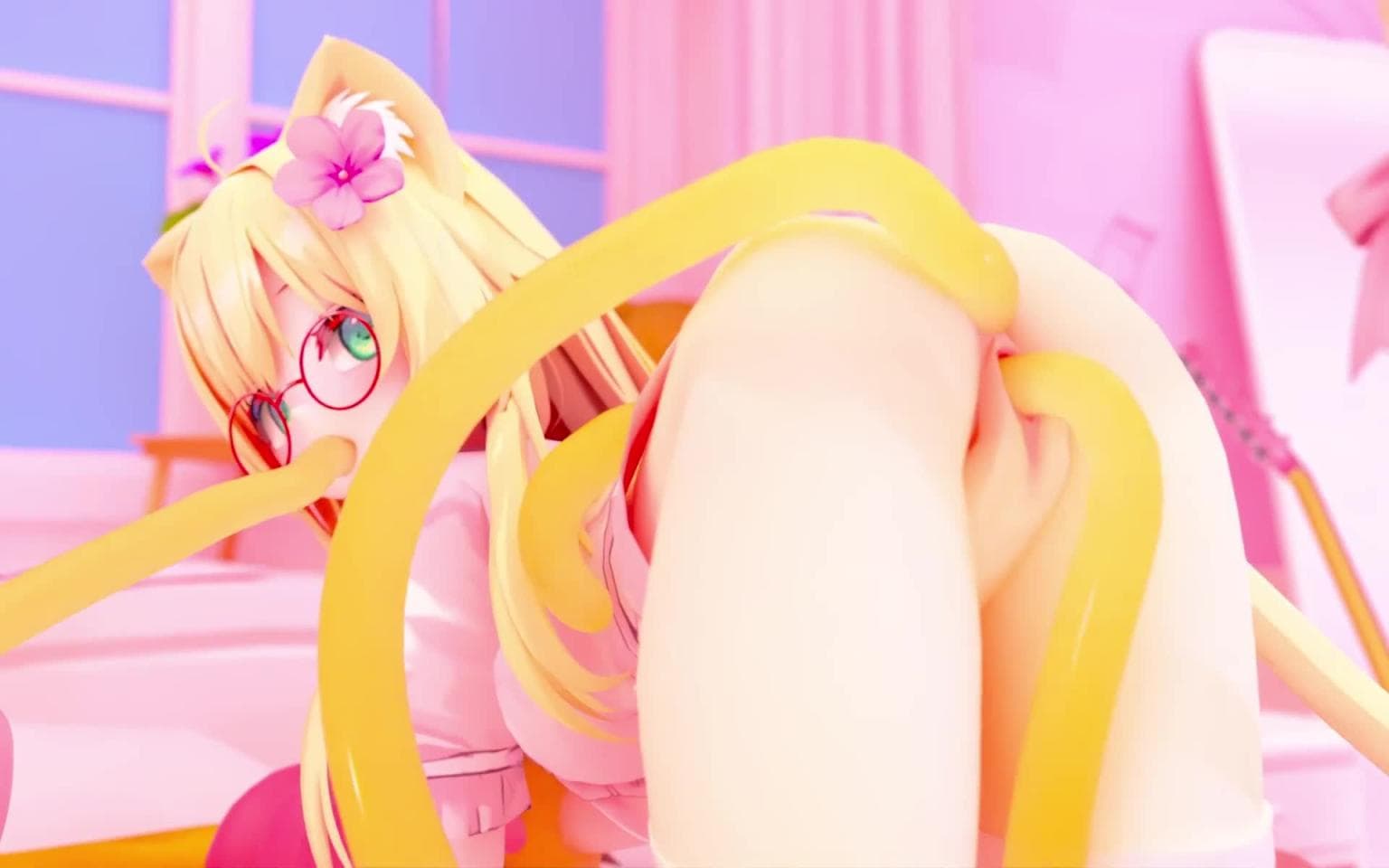 触手同时调教二穴