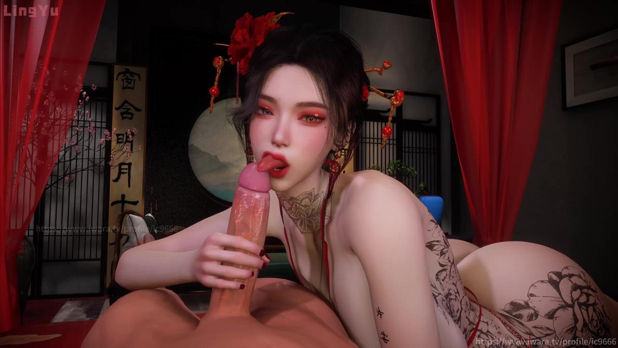 古风红妆（巨乳骚鸡🐔洞房）口交