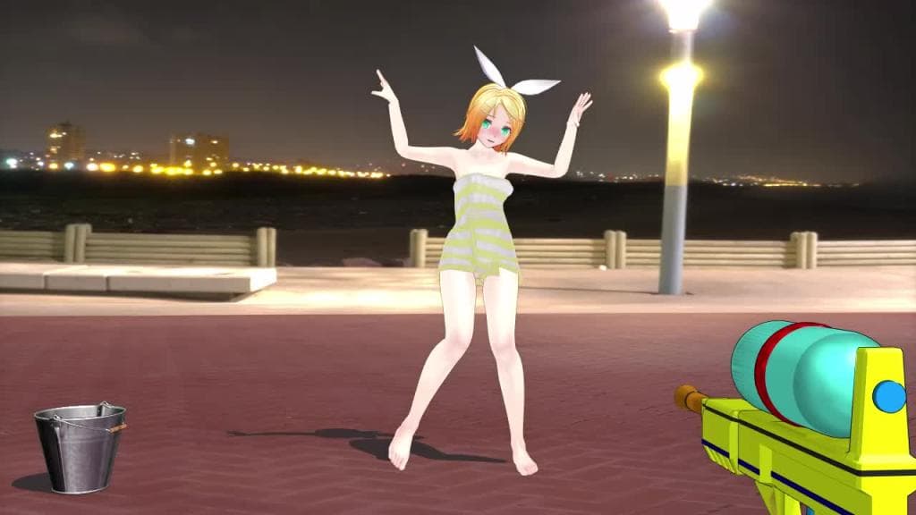 身穿浴巾服搭配清纯裙的Rin-chan