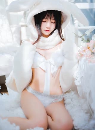 Cosplay 桜桃喵 小白兔 Set.01