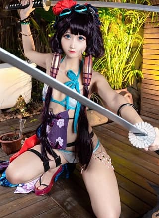 Cosplay KuukoW クー子 Houkusai Saber