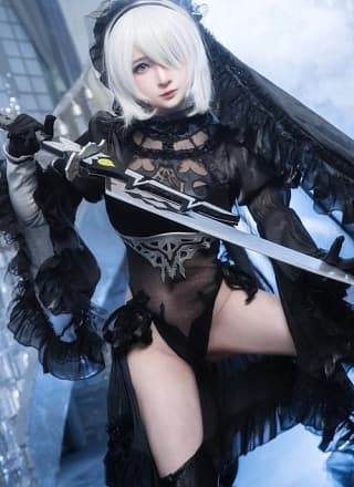 叉子宝宝 Cosplay 2B 尼尔机械纪元