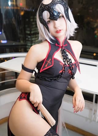 Cosplay 神楽坂真冬 电子相册-旗袍黑贞 Set.02