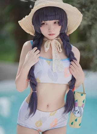 Cosplay 花铃 碧蓝档案 美游泳装