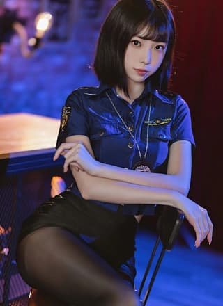 Cosplay 许岚 黑丝制服
