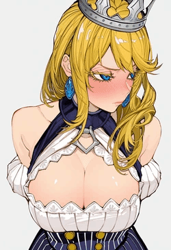 [HenryBoya] Cropped Vest's Irritated Tease - Queen-Crowned [AI Generated]