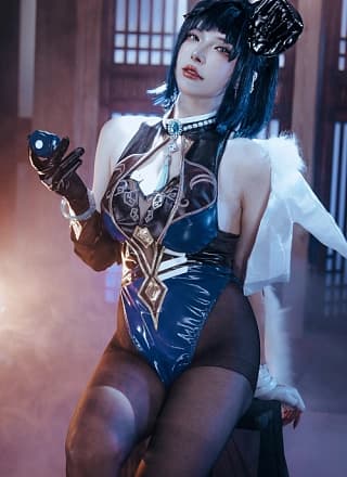 Cosplay 夏小秋秋秋 夜兰 兔女郎 Set.01