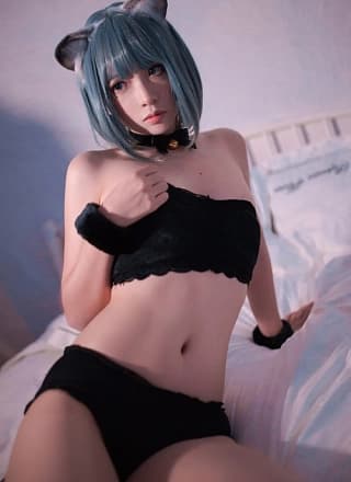 Cosplay 疯猫ss 黑猫二
