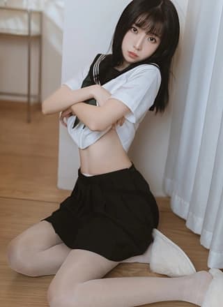 Cosplay 许岚LAN 白丝水手服