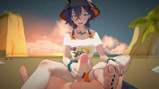 帮撸硬屌爽到腿软射一手