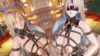 [MMD Wuwa]芙露德莉斯和利维亚坦的双人舞  晚安吻 番外篇