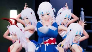 【R-18 MMD】Gura性感热舞诱惑多女郎