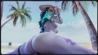 维寡妇制造者与黑皮肤男性的激情交融 HMV