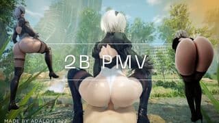 2B 大屌深入阴道产生强烈结合 PMV