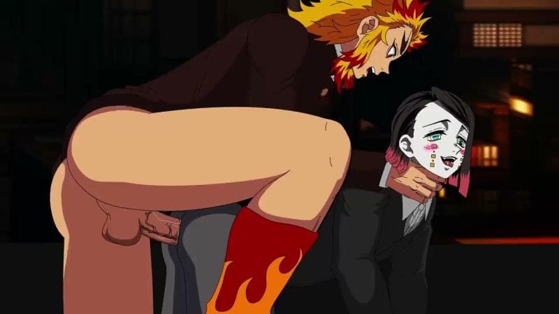鬼灭之刃火柱大哥肌肉帅哥擎天巨屌无套勐干上弦鬼骚菊