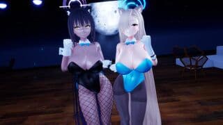 【R-18 MMD】花凛明日奈兽耳舞动春色诱惑