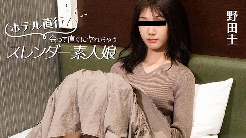 直接去酒店！身材苗条的业余女孩，见面就能上床——野田圭 HEYZO-3824