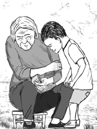 睡着了