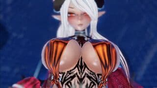 一个魅魔女孩在过渡池中