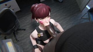 D.va 办公室女郎口交 [黑人！]