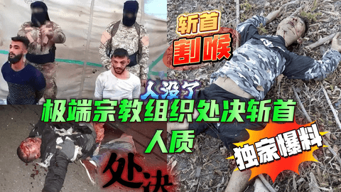暴力血腥极端宗教组织处决斩首人质