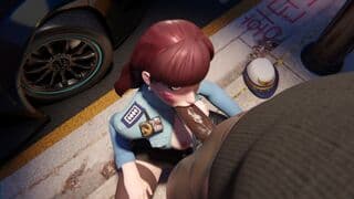 Dva 警察口交  [黑人！]