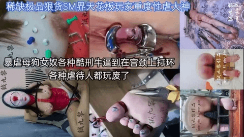 缅甸⼤神SM调教，暴虐⺟狗⼥奴各种酷刑宫颈上打环