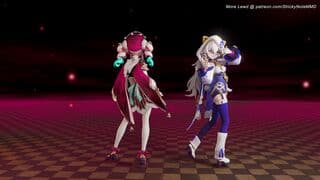 花火身体摇摆舞得十分撩人 【MMD】