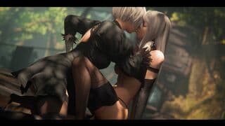 yorha2b肉棒进入阴道产生明显充实