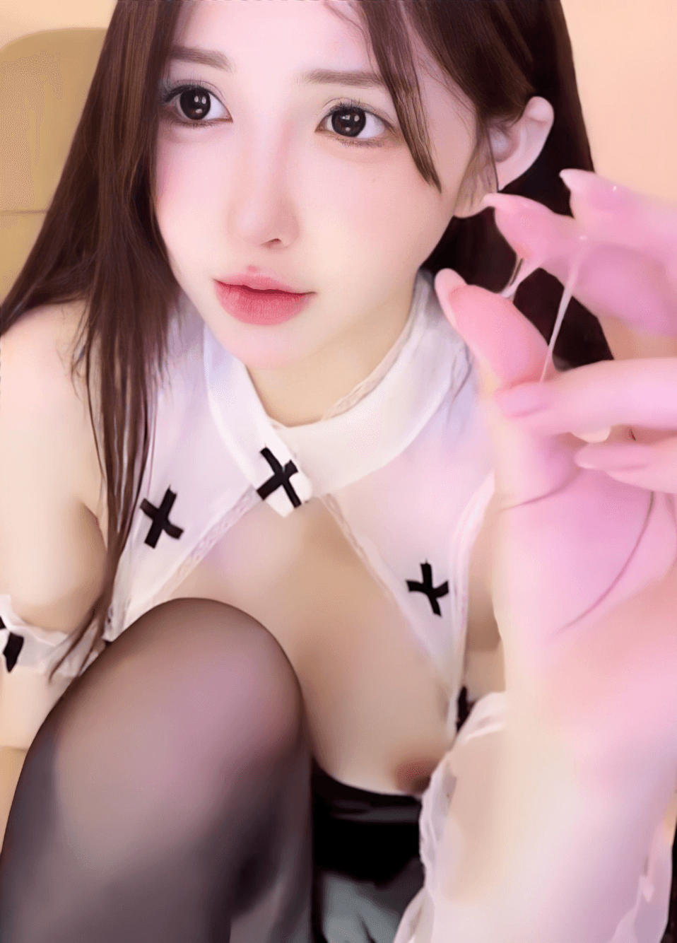 Stripchat「哥哥操我」亲和可爱美少女女主播自慰牵丝[Hahaha_ha2」