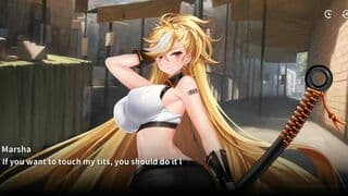 金发女郎胸部按摩
