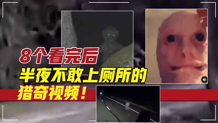 8个看完后半夜不敢上厕所的猎奇视频！
