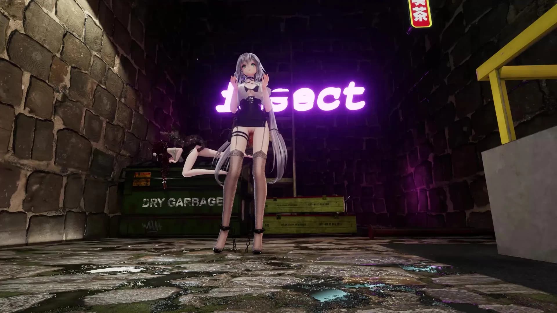 暗巷续集初音双马尾被虫尾卷住