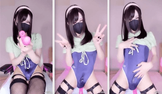 气质黑丝小伪娘，水手服包裹着仙女棒刺激后庭体验前列腺高潮