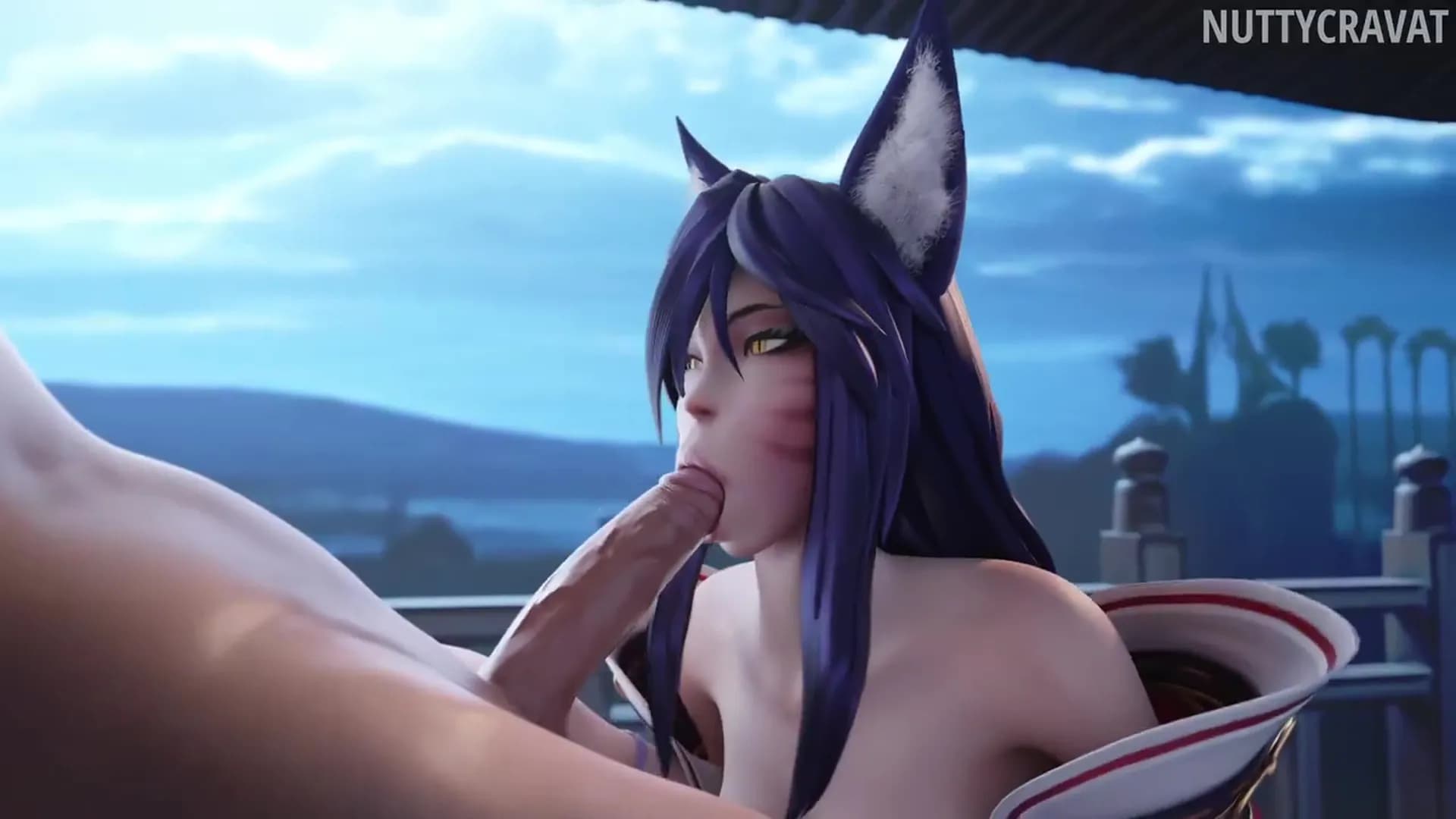 Ahri 和你的大男孩一起口交