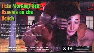 扶他健身性爱：在长凳上啪啪啪 [PMV]