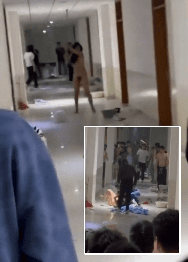 吃瓜爆料，女生分手受刺激裸体跑男生宿舍打砸